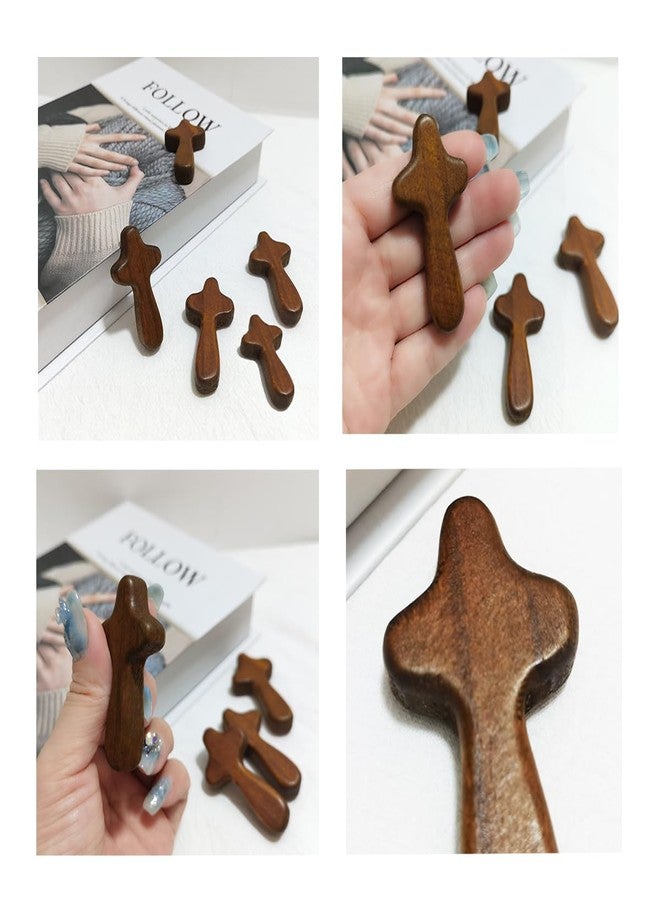 EAEDMY 12Pcs Small Wooden Pocket Crosses, Mini Portable Pine Hand Held Cross Craft, Jesus Cross Prayer Cross for Religious Occasion or Communion, 2.44in (12, Brown) - Image 4